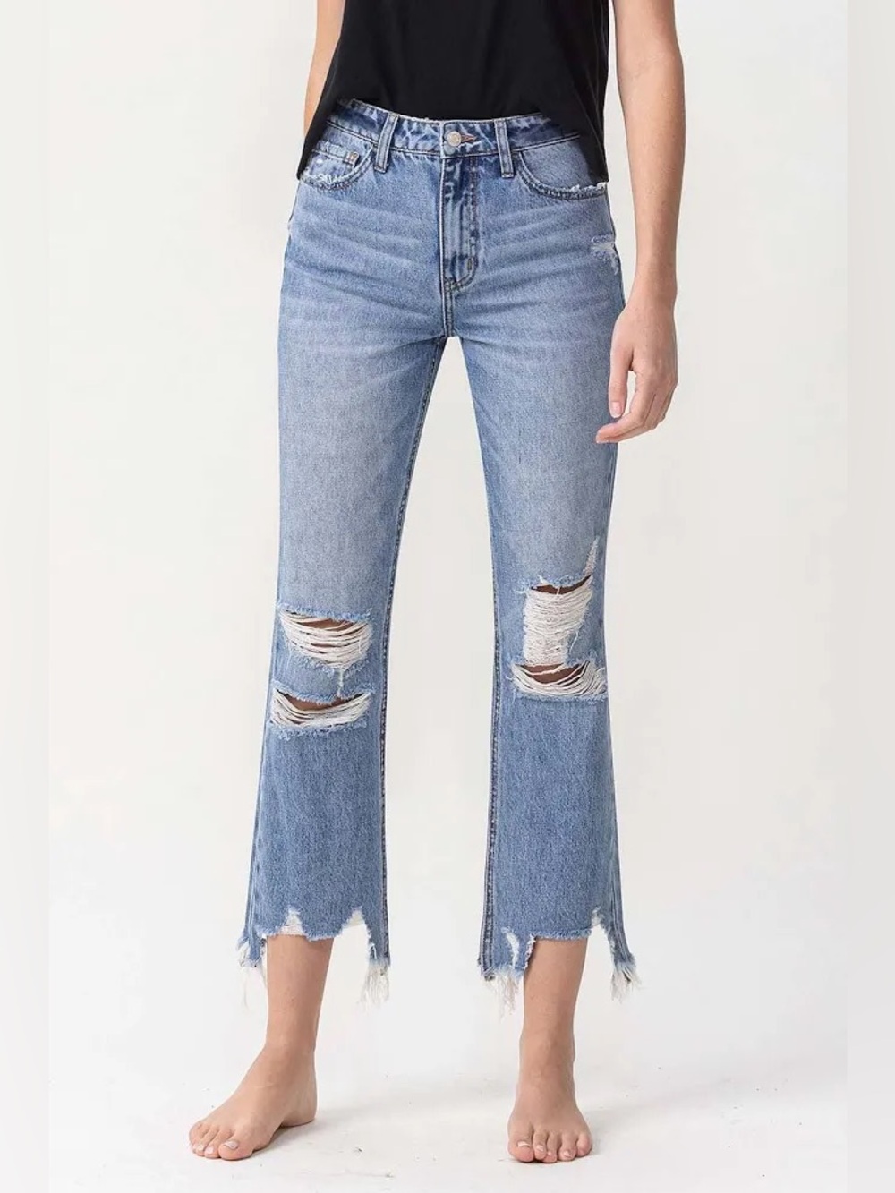 Lovervet High Rise Distressed Straight
Jeans Medium - Size 30 NWT